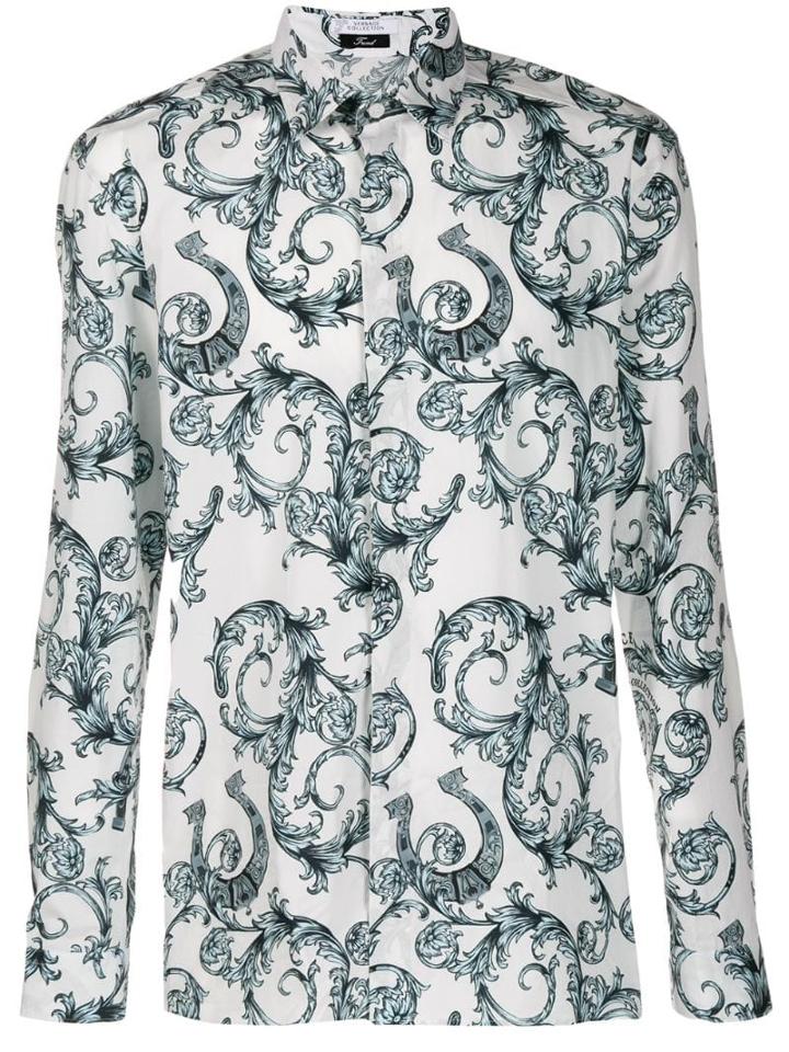 Versace Collection Baroque Print Shirt - White