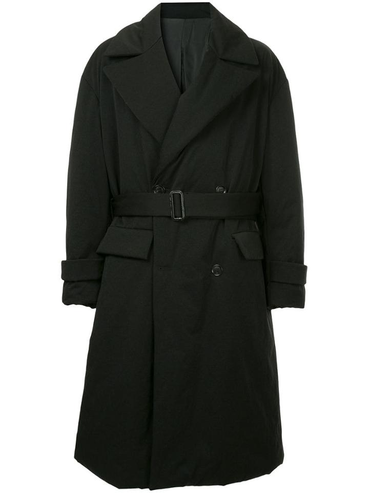 Juun.j Midi Trench Coat - Black