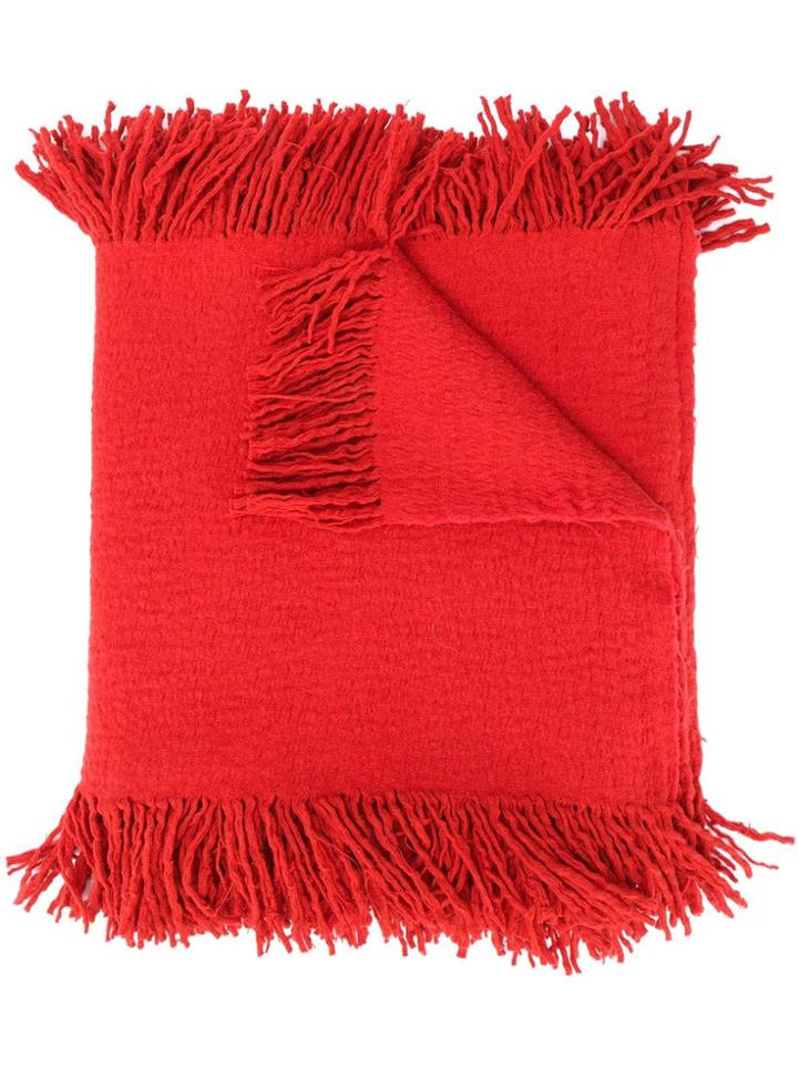 Uma Wang Plain Oversized Scarf - Red