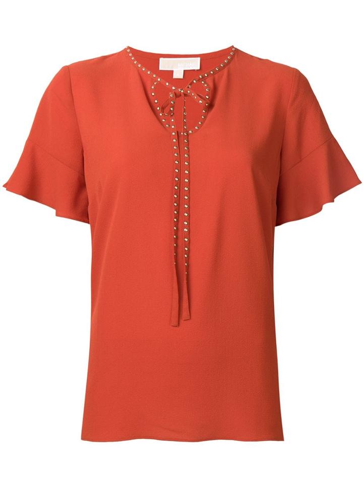 Michael Michael Kors Shortsleeved Blouse - Orange