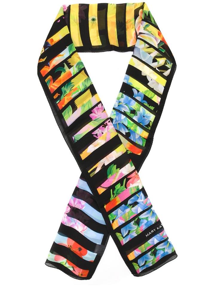 Mary Katrantzou Floral Print Scarf, Women's, Black, Silk