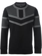 Neil Barrett Colour Block Sweatshirt, Men's, Size: Xl, Black, Viscose/spandex/elastane/lyocell/cotton