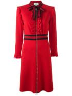 Gucci Web Bow Jersey Dress, Size: Large, Red, Polyamide/polyester/spandex/elastane/viscose