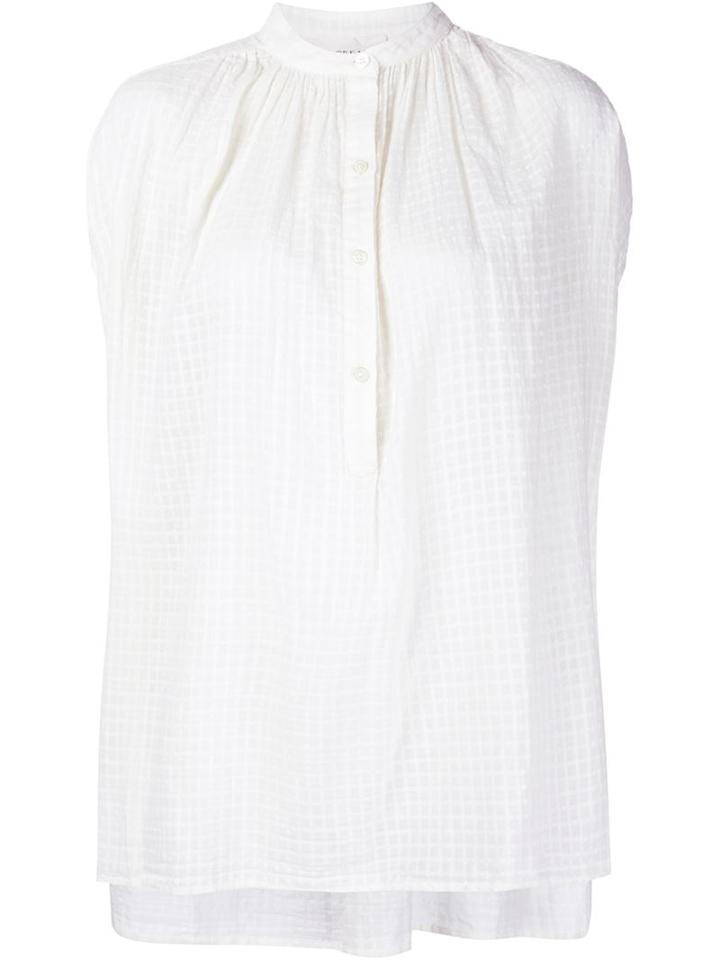 The Great Mandarin Collar Textured Blouse