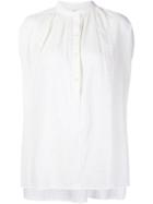 The Great Mandarin Collar Textured Blouse