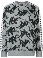 Kappa All Over Logo Knit Sweater - Grey
