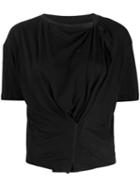 Unravel Project Draped Style T-shirt - Black