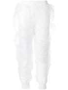 Y / Project Ruffled Cropped Trousers - White