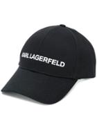 Karl Lagerfeld Logo Embroidered Cap - Black