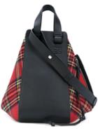 Loewe - 'hammock' Tartan Bag - Women - Calf Leather/wool - One Size, Red, Calf Leather/wool
