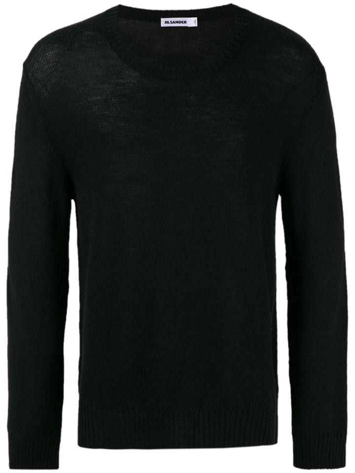 Jil Sander Plain Knit Sweater - Black