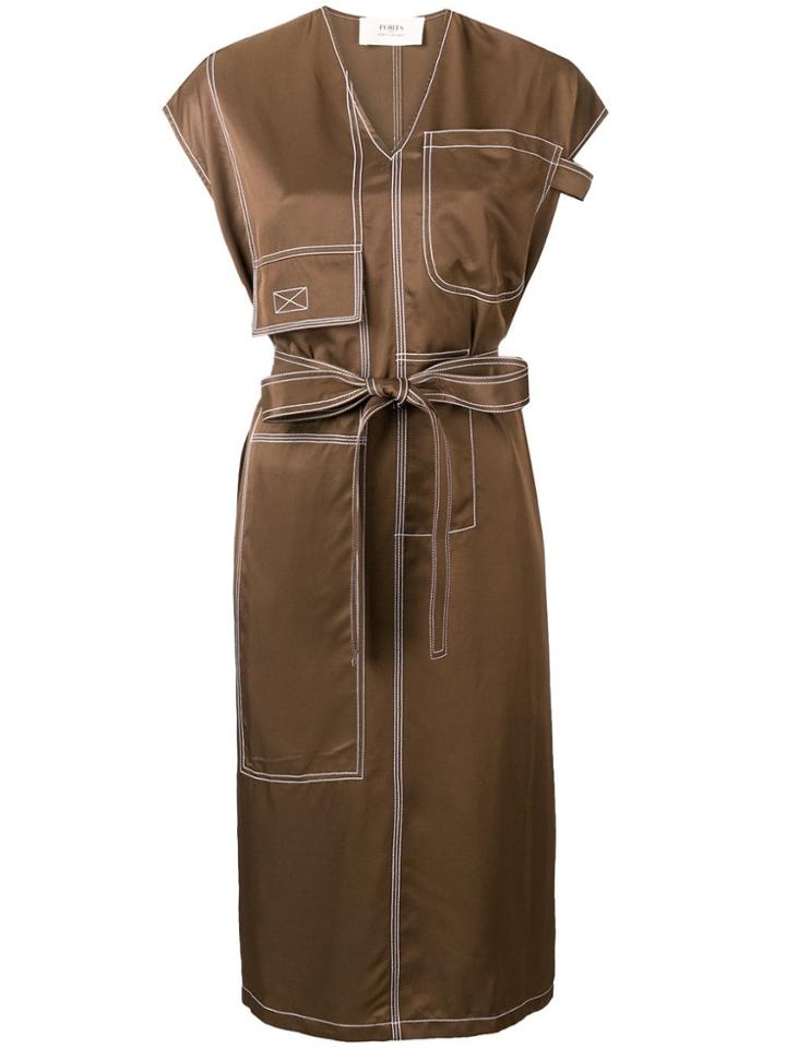 Ports 1961 Structured Dress - Brown