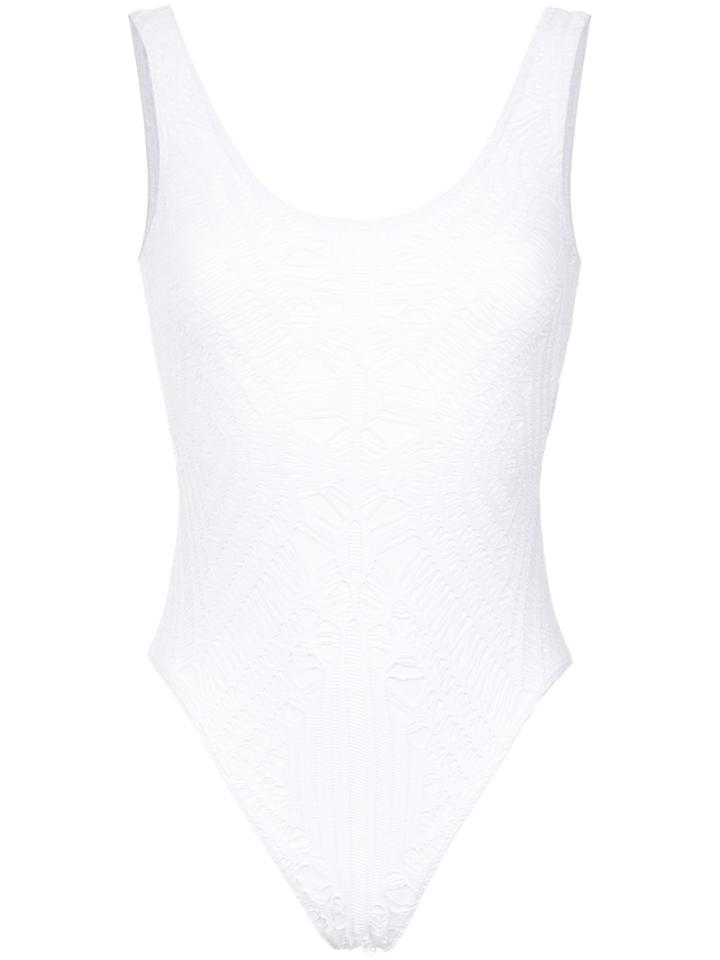 Amir Slama Knit Swimsuit - White