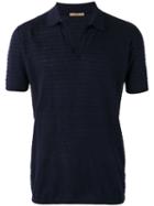 Nuur Knitted Polo Shirt, Men's, Size: 48, Blue, Cotton/linen/flax