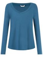 Lygia & Nanny V-neck Blouse, Women's, Size: 42, Blue, Cotton