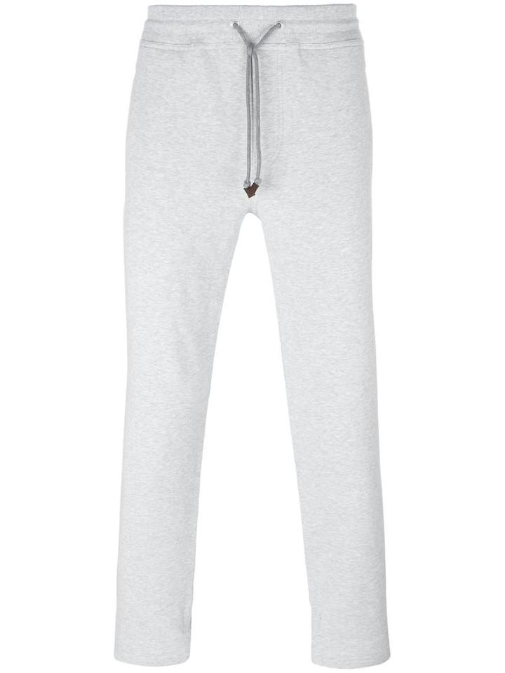 Brunello Cucinelli Classic Sweatpants, Men's, Size: Xl, Grey, Cotton/spandex/elastane