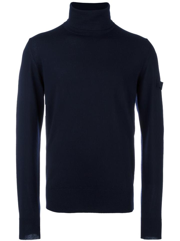 Oamc Turtle Neck Jumper, Men's, Size: Xl, Blue, Polyamide/viscose/virgin Wool