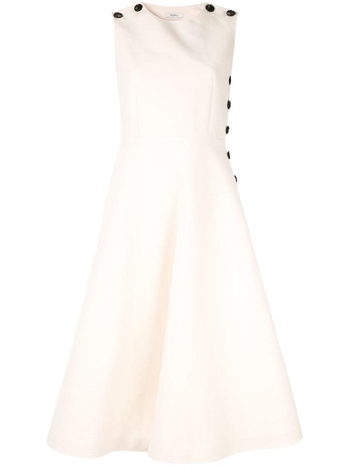 Goen.j Button Detail Dress - White