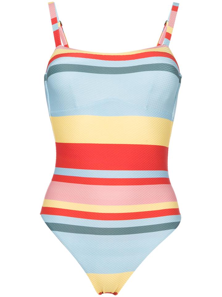 Asceno Bold Stripe One Piece Swimsuit - Multicolour