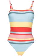 Asceno Bold Stripe One Piece Swimsuit - Multicolour