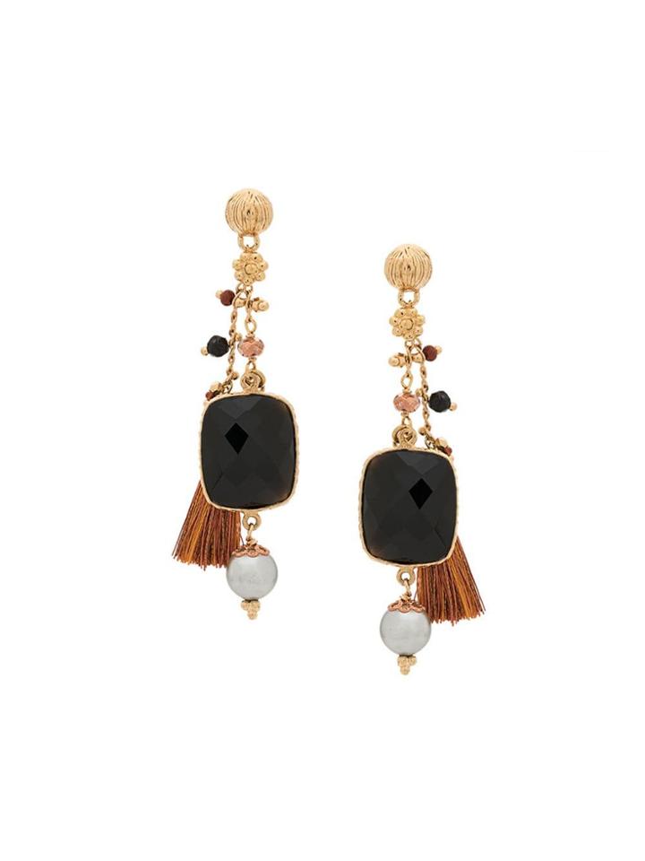Gas Bijoux Serti Pondicherie Earrings - Black