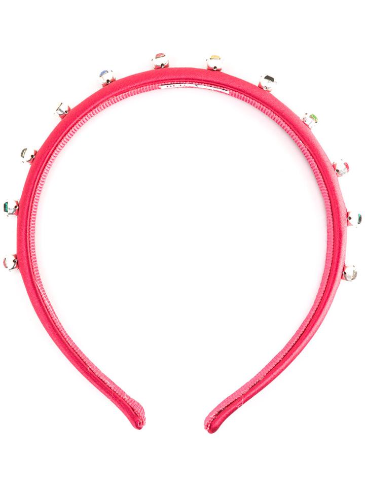 Red Valentino Sleek Headband - Pink & Purple