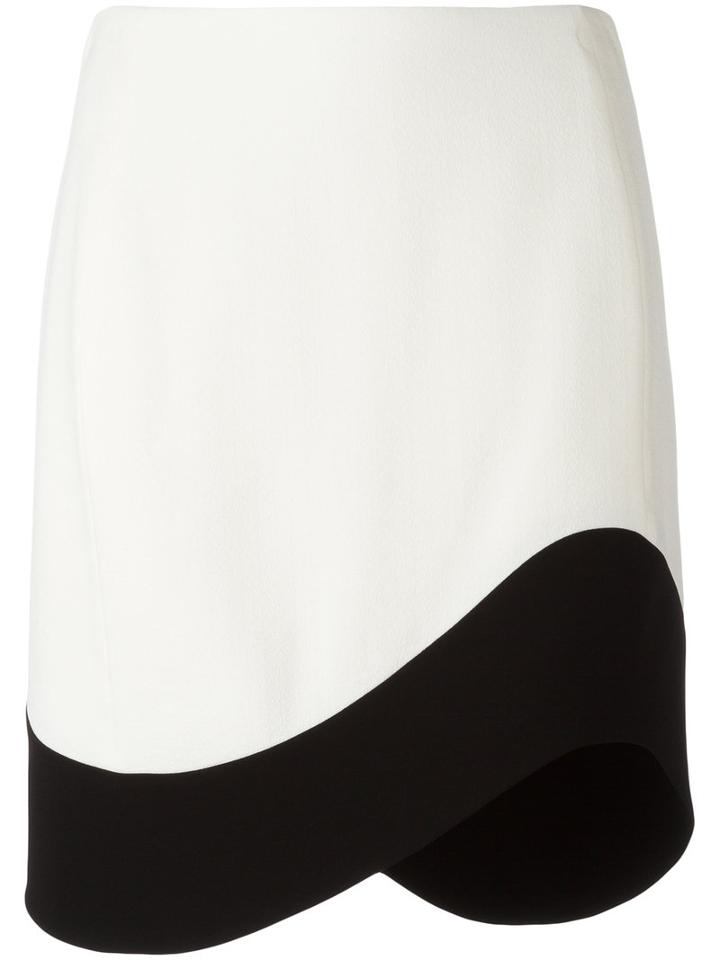 Mugler Curved Hem Skirt, Size: 42, White, Cotton/polyamide/viscose/polyester
