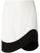 Mugler Curved Hem Skirt, Size: 42, White, Cotton/polyamide/viscose/polyester