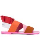 Emilio Pucci Ruffle Strappy Sandals - Pink & Purple