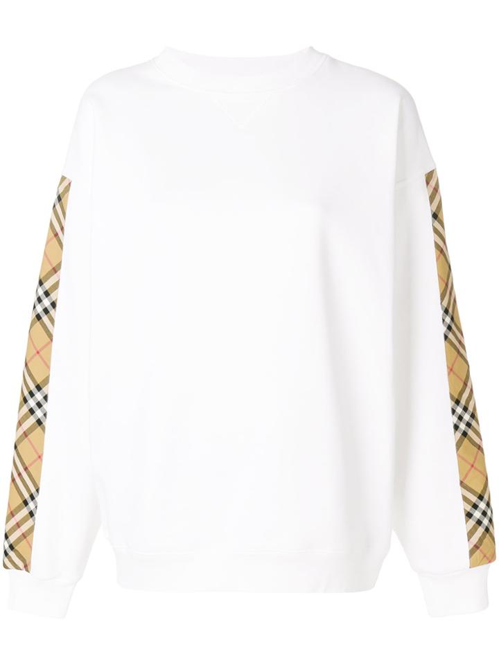 Burberry Vintage Check Detail Sweatshirt - White