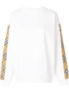 Burberry Vintage Check Detail Sweatshirt - White