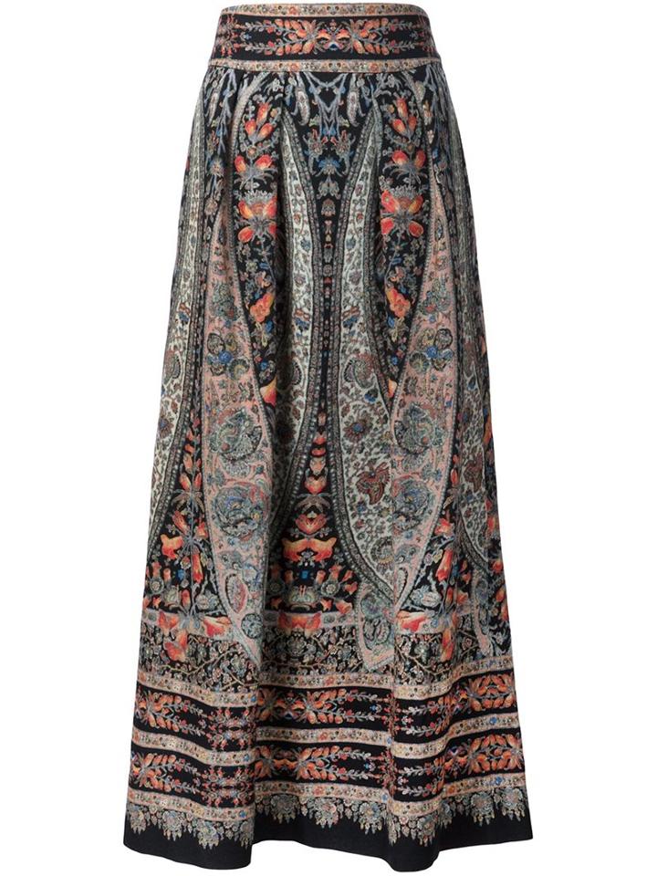 Vilshenko Victorian Print Palazzo Trousers, Women's, Size: 6, Black, Silk/acetate/wool