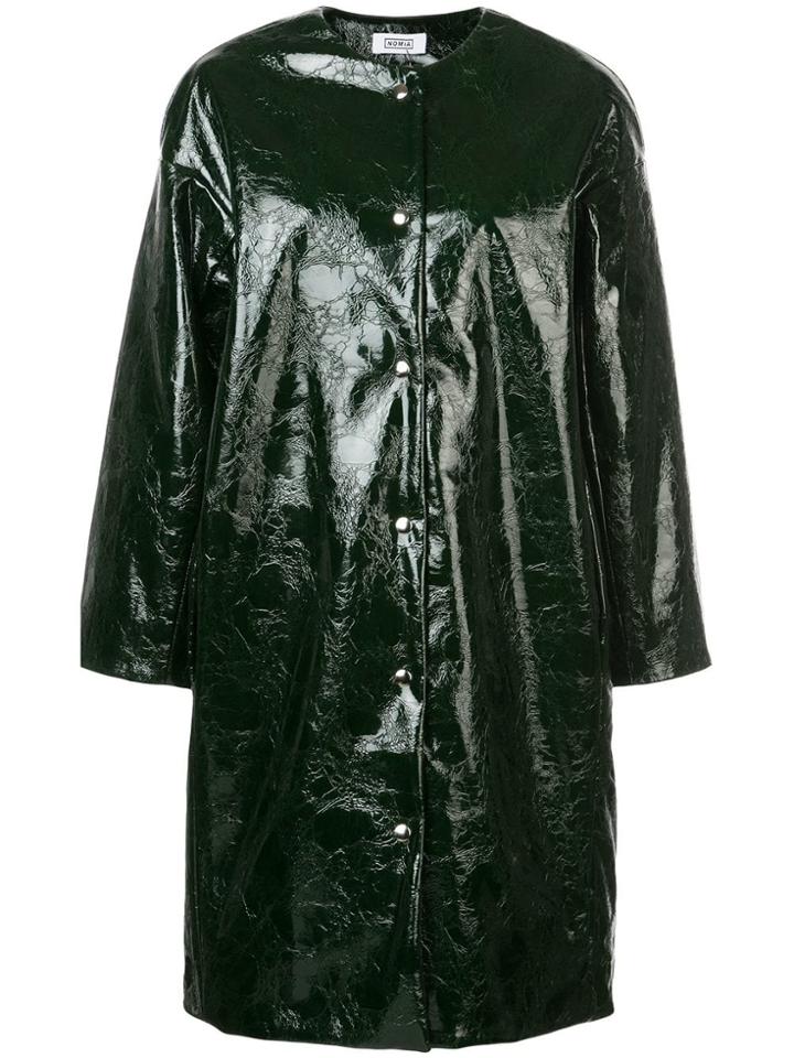 Nomia Textured Single Breasted Coat - Black