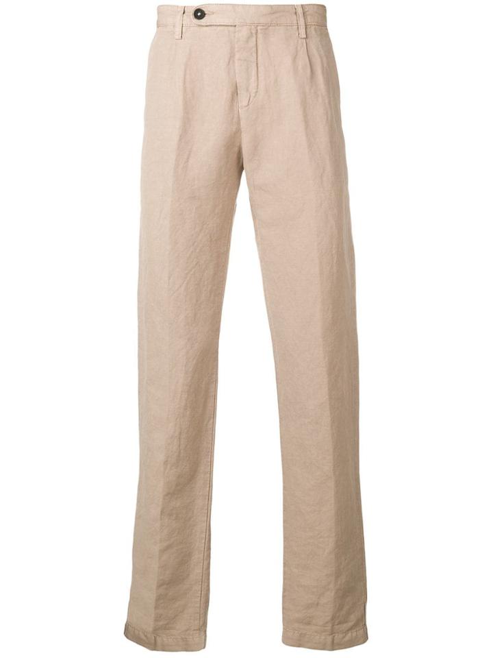Massimo Alba Straight Leg Chino Trousers - Neutrals