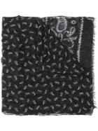 John Varvatos Paisley Print Scarf - Black