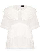 Simone Rocha Lace-trimmed Tulle T-shirt - White