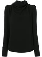 Maison Margiela Cowl Neck Blouse - Black