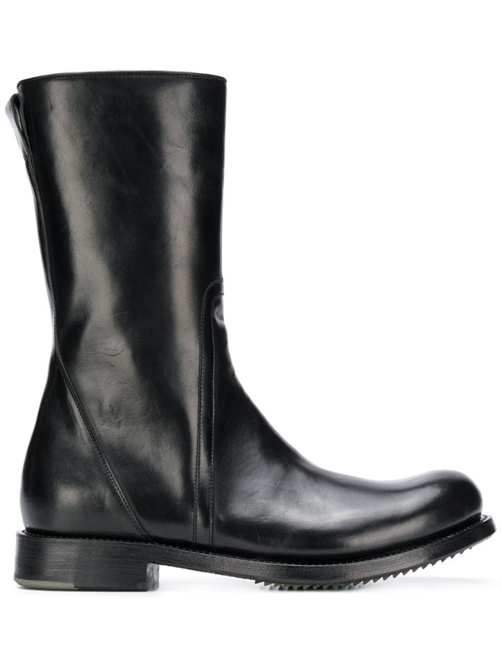 Rick Owens Smooth Ankle Boots - Black