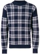 Fendi Knitted Check Sweater - Blue
