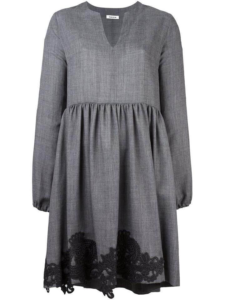 P.a.r.o.s.h. 'leena' Dress, Women's, Size: Small, Grey, Acrylic/polyester/wool/virgin Wool