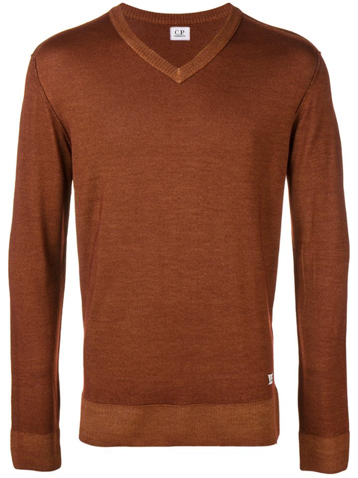 Cp Company Knitwear-v Neck - Brown