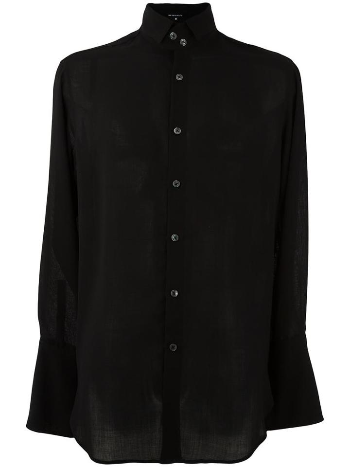 Ann Demeulemeester Novice Shirt, Men's, Size: Large, Black, Polyester/rayon/virgin Wool
