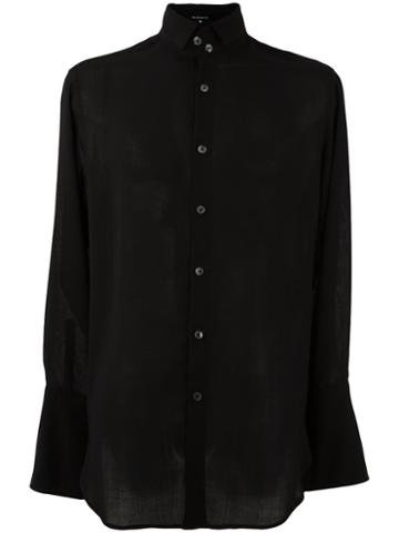 Ann Demeulemeester Novice Shirt, Men's, Size: Large, Black, Polyester/rayon/virgin Wool