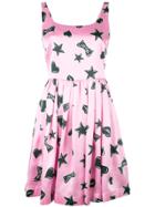 Moschino Star Print Dress - Pink & Purple