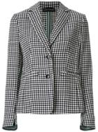 Luisa Cerano Check Blazer - Black