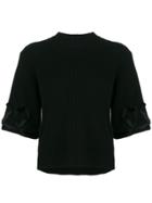 Fendi Ribbed Knitted Top - Black