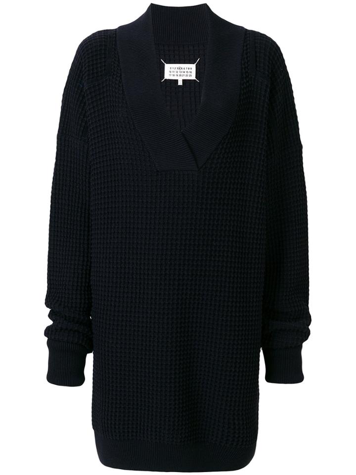 Maison Margiela Chunky Oversized Sweater - Blue