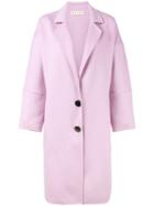 Marni - Rear Belted Alpaca Coat - Women - Cashmere/alpaca/virgin Wool - 40, Pink/purple, Cashmere/alpaca/virgin Wool