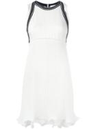 3.1 Phillip Lim Pleated Mini Dress, Women's, Size: 6, White, Silk/polyester