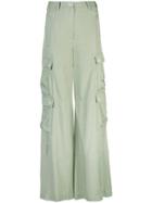 Jonathan Simkhai Twill Wide-leg Cargo Trousers - Green